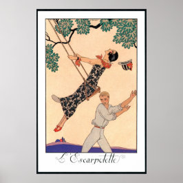 Vintage Art Deco Kärlek, George Barbiers svängning Poster