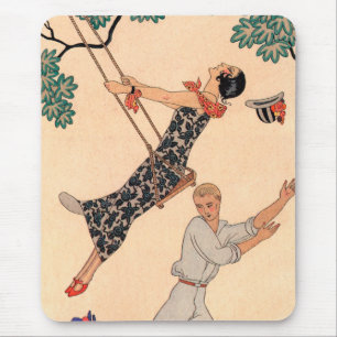 Vintage Art Deco Kärlek, Svängen av George Barbier Musmatta