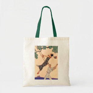 Vintage Art Deco Kärlek, Svängen av George Barbier Tygkasse