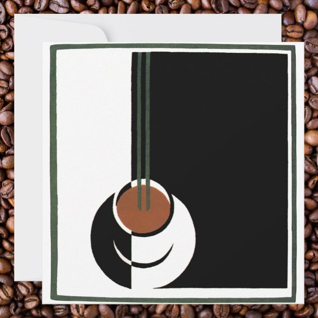 Vintage Art Deco, Kopp i kaffeanmälan Inbjudningar (Skapare uppladdad)