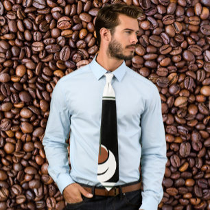 Vintage Art Deco, kopp kaffe med ånga Slips