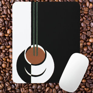 Vintage Art Deco, Kopp om kaffe med ånga Musmatta