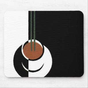 Vintage Art Deco, Kopp om kaffe med ånga Musmatta
