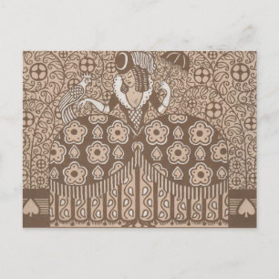 Vintage Art Deco-kvinnor i stress Vykort