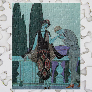 Vintage Art Deco La Villa d'Este av George Barbier Pussel
