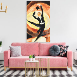 Vintage Art Deco manlig dansare från 1920-talet to Canvastryck