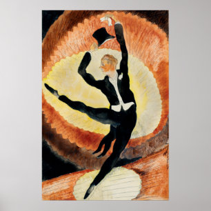 Vintage Art Deco manlig dansare från 1920-talet to Poster