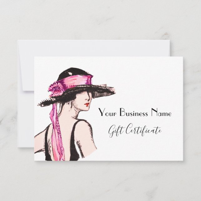 Vintage Art Deco Mode Gift Certificate (Framsida)