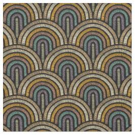 Vintage Art Deco Mönster Tyg