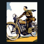 Vintage Art Deco Motorbyke Skriv ut Poster<br><div class="desc">Vintage Art Deco Motorbyke Skriv ut</div>