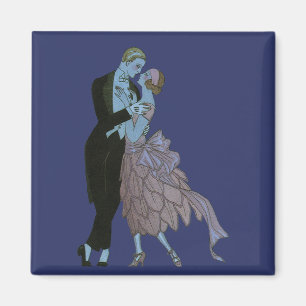 Vintage Art Deco Newlyweds, Kärlek Bröllop Dance Magnet