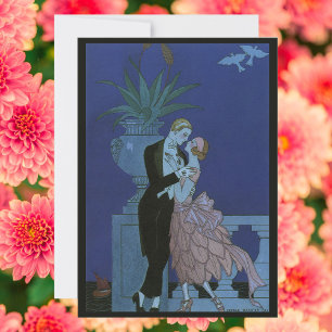 Vintage Art Deco Newlyweds, Oui av George Barbier