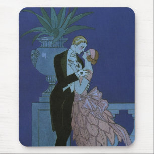 Vintage Art Deco Nygifta, Oui av George Barbier Musmatta