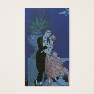 Vintage Art Deco Nygifta, Oui av George Barbier Visitkort