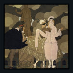 Vintage Art Deco, överraskning av George Barbier Poster<br><div class="desc">Vintage illustration Art Deco-designtiteln Överraskning av George Barbier. En maskerad party med sagda tecken klädda i elegantens stumma och masker. Harlequinade är en brittisk teatralisk genre,  pantomime med tecknen Harlequin,  som kärlek Columbine,  Columbins giriga far Pantalon,  en eländig Clown,  och tjänstanten Pierrot.</div>