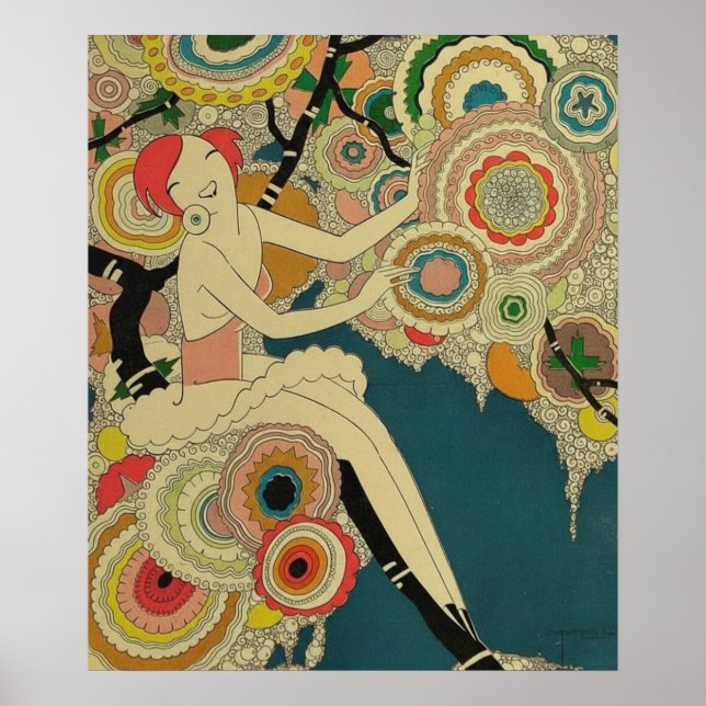 Vintage Art Deco - Para Todos - Psychedelic Poster (Framsidan)