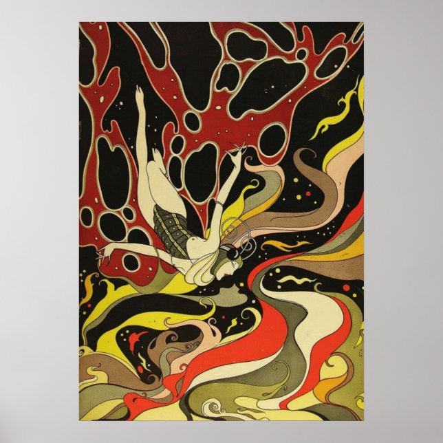 Vintage Art Deco - Para Todos - Psychedelic Water Poster (Framsidan)