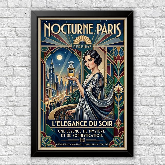 Vintage Art Deco parfymreklam poster (Skapare uppladdad)