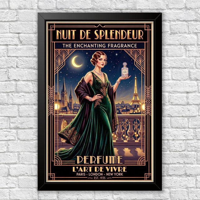 Vintage Art Deco parfymreklam poster (Skapare uppladdad)