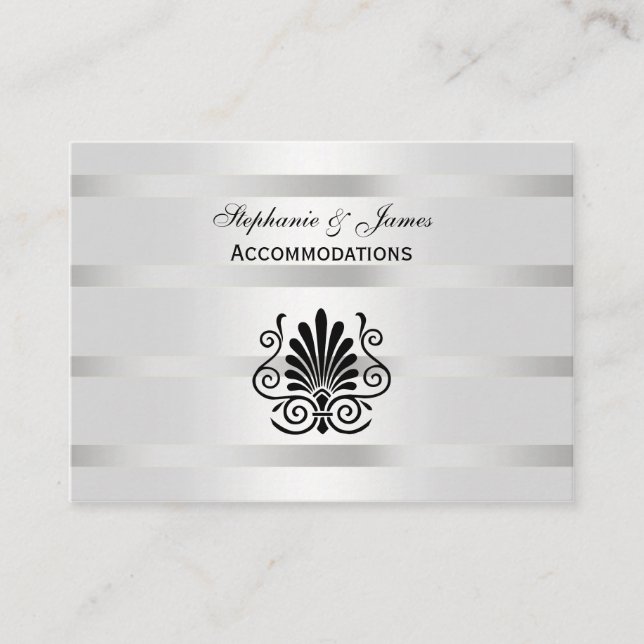 Vintage Art Deco Plume Black-boende Tilläggskort (Framsida)