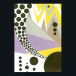 Vintage Art Deco Pochoir Jazz Geometric Mönster Poster<br><div class="desc">Vintage illustration art deco pochoir mönster av Yvonne Bouchard c 1930. Pochoir är en stencilteknik som är vanlig i surrealismmålningar. En modern kubismdesign med geometriska former och färg. Zigzag linjer och polka punktcirklar.</div>