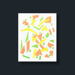 Vintage Art Deco Pochoir Jazz Geometric Shapes Canvastryck<br><div class="desc">Vintage illustration art deco jazz pochoir tapet mönster av Serge Gladky från Nouvelles Compositions Decoratives, Paris, 1929. Pochoir är en stencilteknik som är vanlig i surrealismmålningar. En elegant- och chic-kubikdesign med rektanglar, trianglar, geometriska former och färg i blek vår säsong i färg av orange, grönt, gult och blått på en...</div>