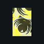 Vintage Art Deco Pochoir Jazz Geometriska Cirklar Canvastryck<br><div class="desc">Vintage illustrationskonst deco pochoir mönster av Yvonne Bouchard, c 1930. Pochoir är en stencilteknik som är vanlig inom surrealistisk konst. En modern kubistisk design med geometriska former och neutrala grå färger. Ett cirkelmönster med färger som ser ut som flytande vatten eller färg när de flyter från en färg till nästa....</div>