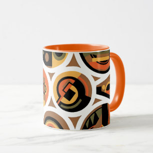 Vintage Art Deco Pochoir Jazz Geometriska Cirklar Mugg