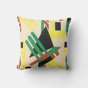 Vintage Art Deco Pochoir Jazz Geometriska Former Kudde