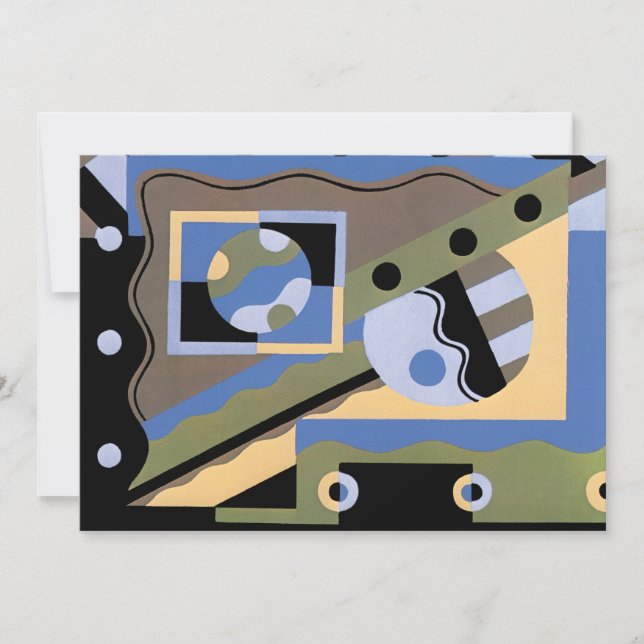 Vintage Art Deco Pochoir Jazz kubism Mönster (Framsida)