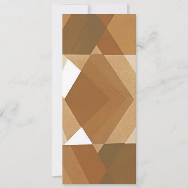 Vintage Art Deco Pochoir Jazz Tan Geometriska Form (Framsida)