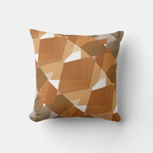 Vintage Art Deco Pochoir Jazz Tan Geometriska Form Kudde