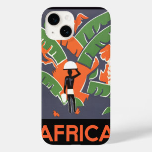 Vintage Art Deco-resor, inföding i afrikansk djung