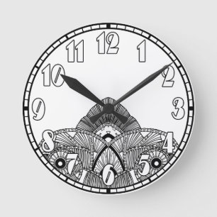 Vintage Art Deco Rund Klocka