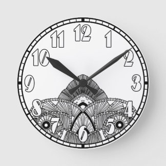 Vintage Art Deco Rund Klocka