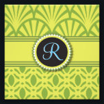 Vintage Art Deco Scalloped Lime Fototryck<br><div class="desc">Art Deco Scalloped Pastel Lime Monogram är lätt att anpassa och kan användas för många tillfälle: födelsedag,  studenten,  hem,  fackföreningar,  reklam eller minnesmärke.</div>
