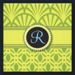 Vintage Art Deco Scalloped Lime Fototryck<br><div class="desc">Art Deco Scalloped Pastel Lime Monogram är lätt att anpassa och kan användas för många tillfälle: födelsedag,  studenten,  hem,  fackföreningar,  reklam eller minnesmärke.</div>