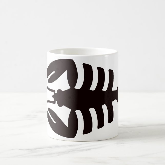 Vintage Art Deco Seafood Lobster in Black Kaffemugg (Center)