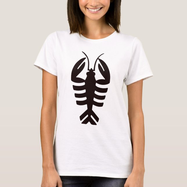 Vintage Art Deco Seafood, Lobster in Black Tröja (Framsida)