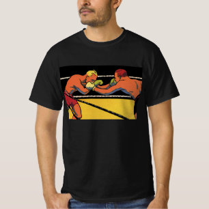 Vintage Art Deco sport boxning, boxare slår T Shirt