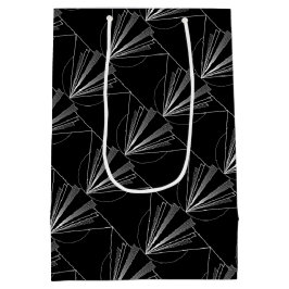 Vintage Art Deco Svart och Vitt Geometriskt
