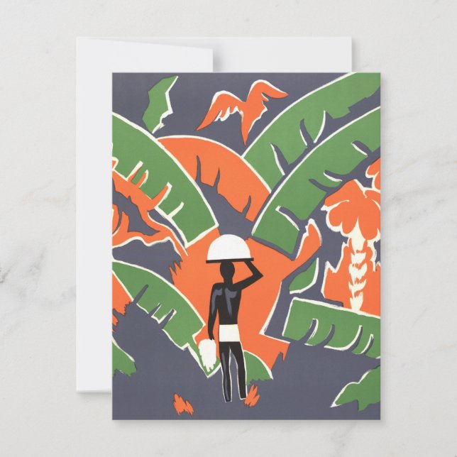 Vintage Art Deco Travel, infödd i afrikansk ungel (Framsida)