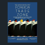 Vintage Art Deco USA:s första Zona avtal om utrike Poster<br><div class="desc">Detta är ett digitalt utökat tryck av en vintage från 1937 Art Deco WPA poster för New York Department of Docks,  som visar fem havslinjer och har titeln "Förenade Staternas första zon för utrikeshandel". Även om bakgrunden till färg härletts från den ursprungliga designen kan du anpassa den.</div>