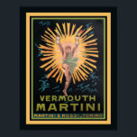 Vintage Art Deco Vermouth Martini Poster<br><div class="desc">1920: s vintage,  Vermouth Martini Advertisement- 11x14 som visas här. Finns i andra storlekar.</div>