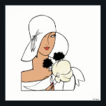 Vintage Art Deco Woman med blommor med höft C Poster<br><div class="desc">Vintage Art Deco Woman med Flowers Wearing Hat C-Anpassade inbjudningar och tillbehör med en stilized vintage art deco-bild av en på 1920-talet - 1930-talets kvinna som bär en stor hatt med blommor. Du kan enkelt anpassa de här produkterna genom att lägga till fält, ta bort befintlig fält, ändra typsnitt och...</div>