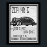 Vintage Art Deco Zephyr 6 och 16 x 20 Poster<br><div class="desc">Zephyr 6-Hirondelle Motor Co.Art Deco Poster</div>