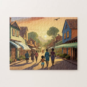 Vintage Art Downtown 2 Photo Puzzle Vintage Galler Pussel