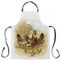 Vintage Art Farm Chickens