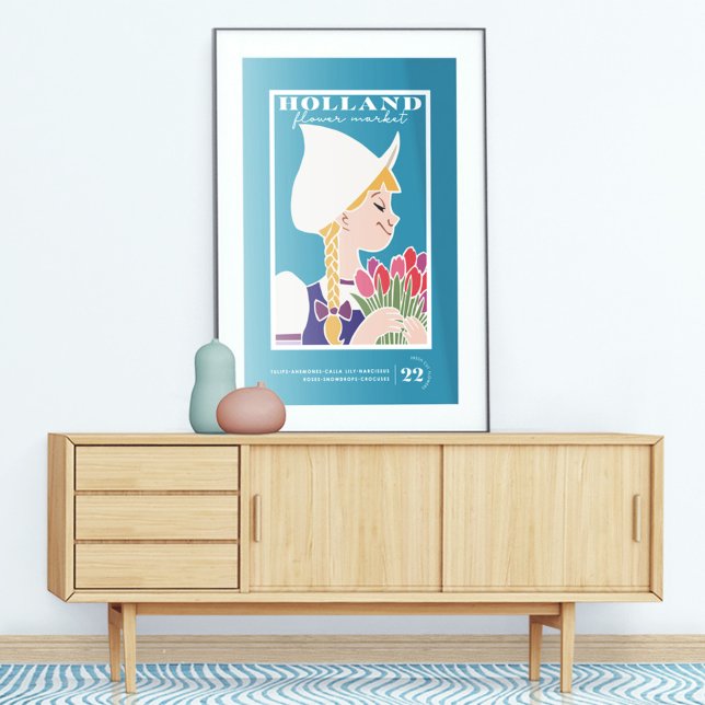 Vintage Art Holland Flower Market Poster (Skapare uppladdad)