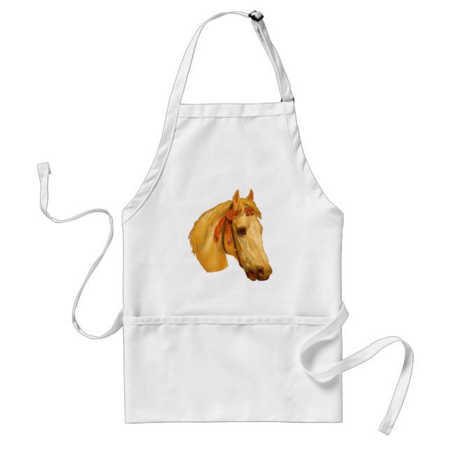 Vintage Art Horse Head Apron Förkläde (Framsidan)